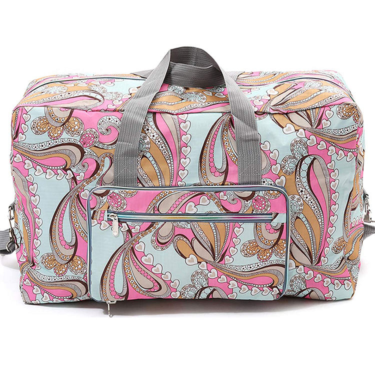 定制旅行行李袋可折叠行李箱手提箱运动健身房徒步旅行学校设计师防水聚酯重量轻女性